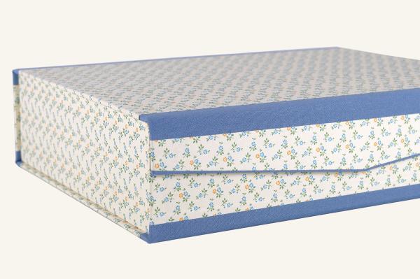 Blau gelbe  Aufbewahrungsbox "Marie", Sammelbox